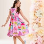 Vestido Canelado Algodão Floral 76