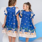 Vestido Frufru Safari Marinho 50