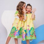 Vestido Frufru Casinha Amarelo 50