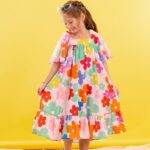 Vestido Flores Flare Babado 63