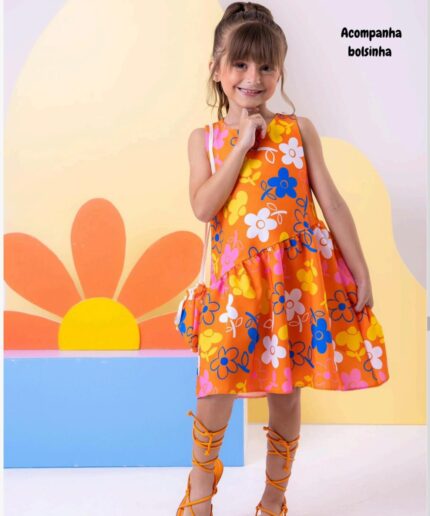 Vestido Laranja Diagonal 45