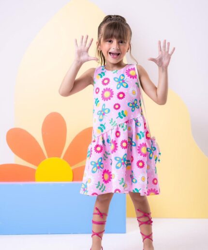 Vestido Diagonal Rosa 45