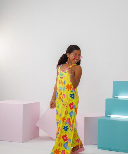 Macacão Pantalona Amarelo 55