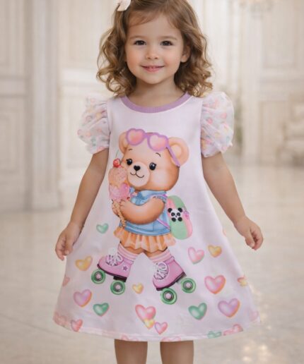 Vestido Neo  Urso Patins 54