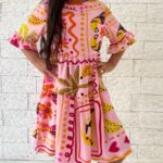 Vestido Viscolinho Rosa Flare 55