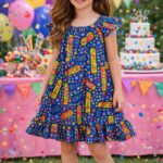 Vestido Confeti Azul 45