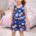 Conjunto Shorts Amarração Azul 55