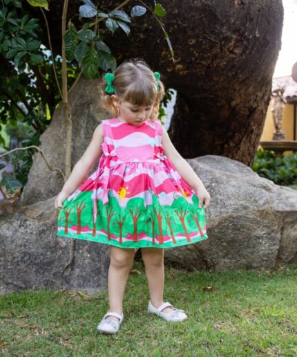 Vestido Tricoline Árvore 90