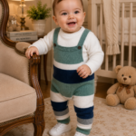 Baby Conjunto Tricot Listras Verde 127