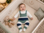 Baby Conjunto Tricot Listras Verde 127 - Imagem 2